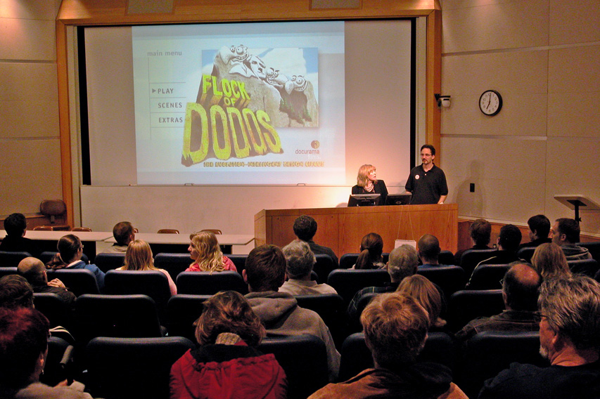 Flock of Dodos film in LSIII auditorium